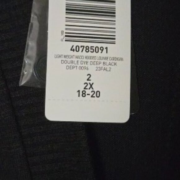 Torrid Light Weight Hacci Hooded Lounge black Cardigan - Picture 6 of 10